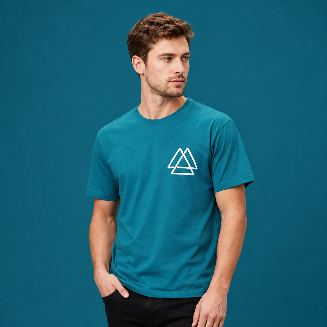 تیشرت مردانه بیسیک طرح والکنوت Valknut