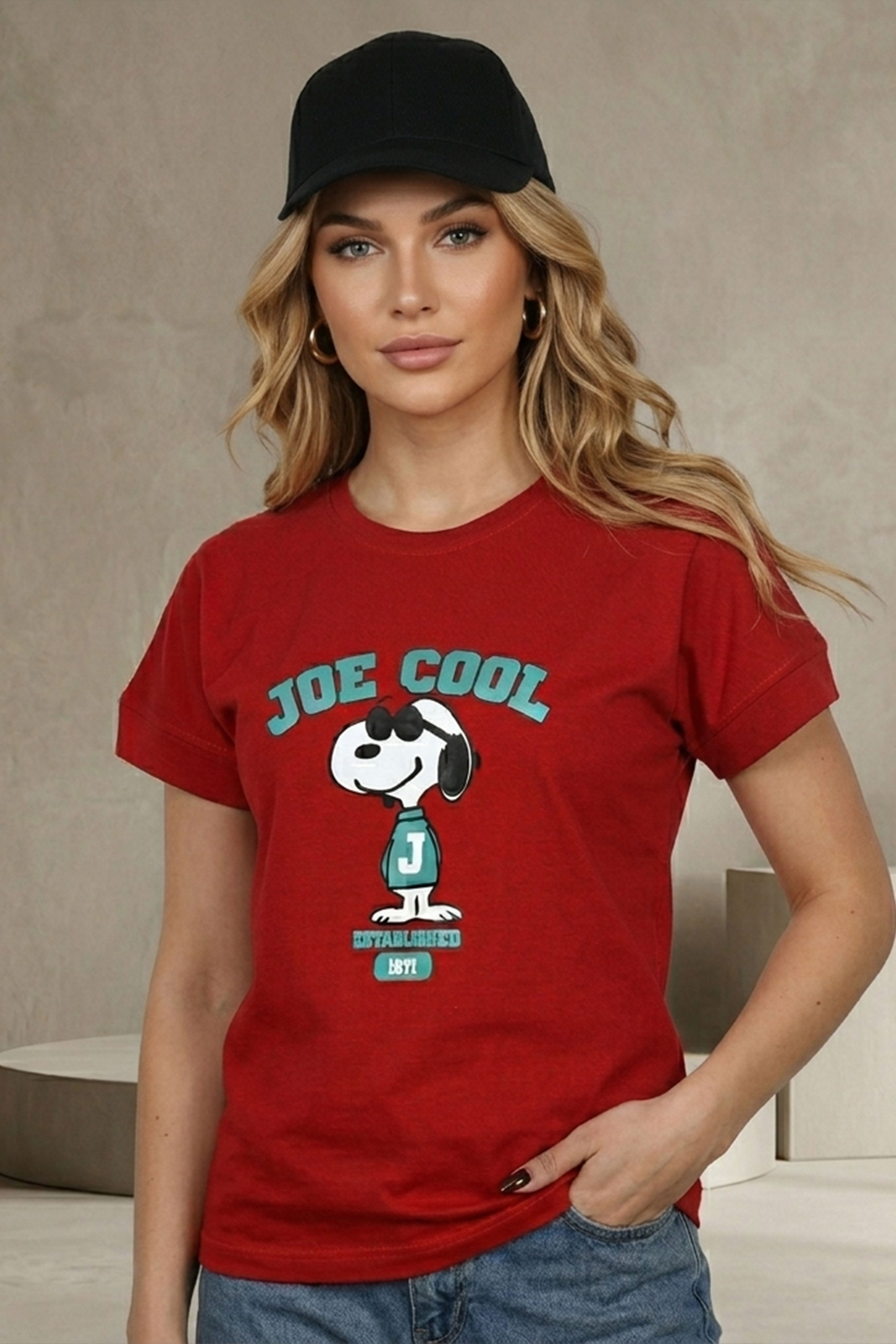 تیشرت کیمونو زنانه طرح JOE COOL
