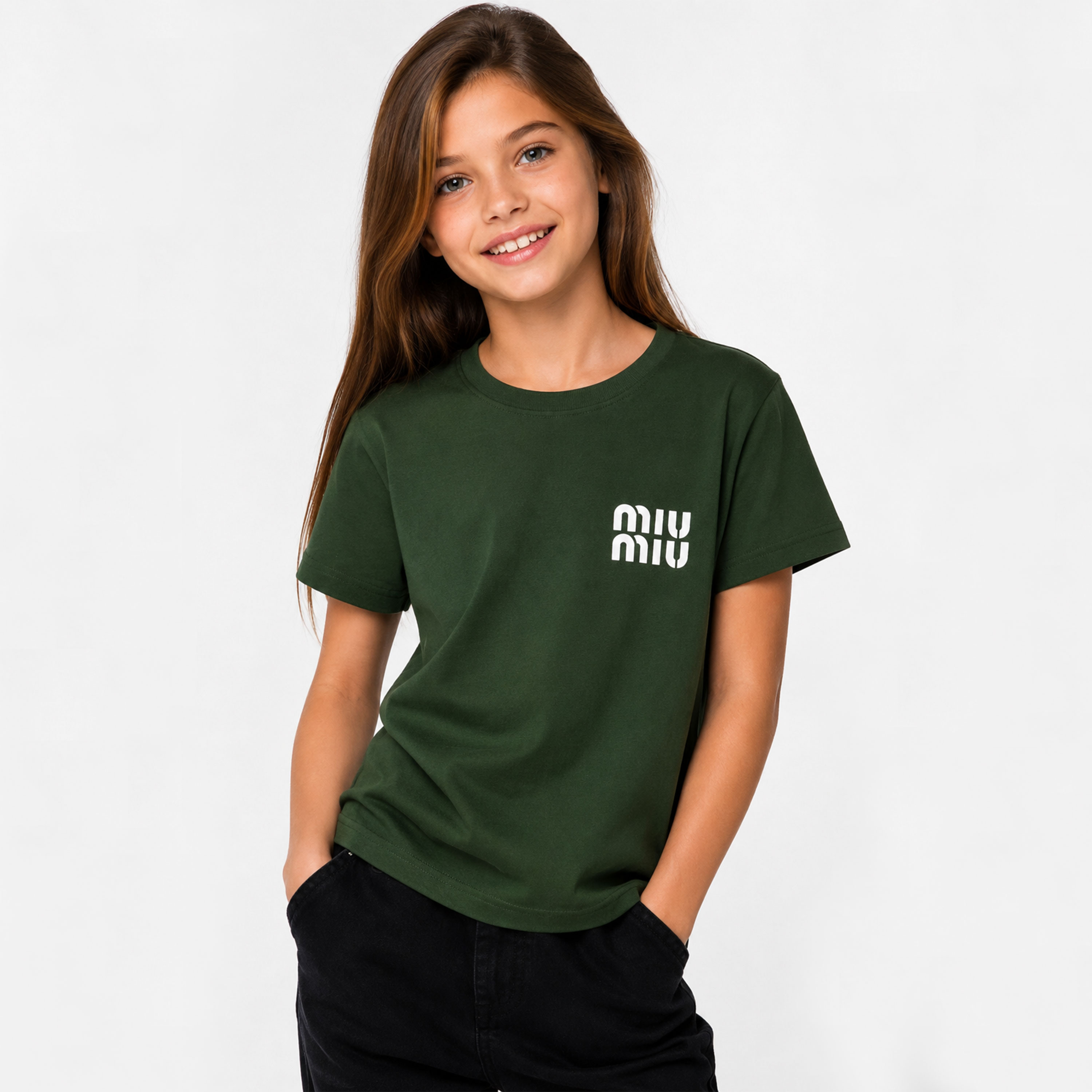 تیشرت باکسی دخترانه MIU MIU