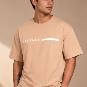 تیشرت مردانه بیسیک طرح BALANCE